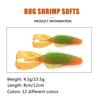10pcs 8cm iscas macias de camarão, minhoca, craws, iscas, camarão artificial de silicone para robalo, perca, lúcio, isca