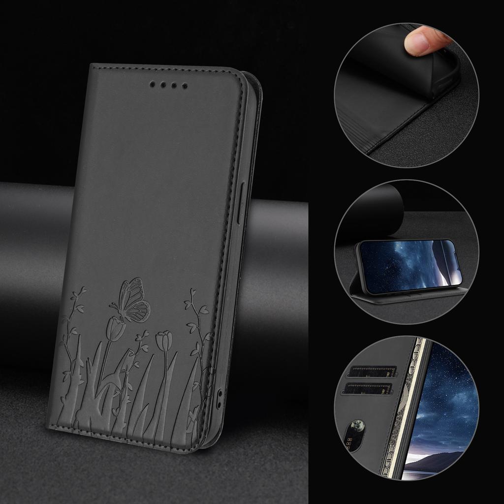 butterfly Flower Flip Wallet Leather Case For Redmi Note 15 14 13 12 Pro Plus Note 15 Pro 4G 5G Magnetic Stand Protective Cover
