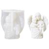 Silicone Angelic Wing Mother Child Embrace Mould for Praying Statue Handmade Plasters Craft Home Decoration