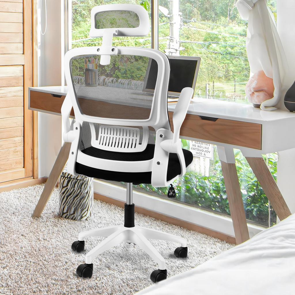 DoubleTT Office Desk Work Rocking Retractable Ergonomic 3D High High Resilience Office Excellent Breathability Chair, Chair, Telework, Tire-Free