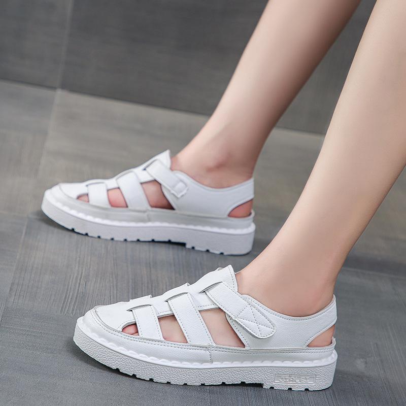 Мода Летняя мода новые модные сандалии плоская толстая подошва модные туфли туфли — фото 6