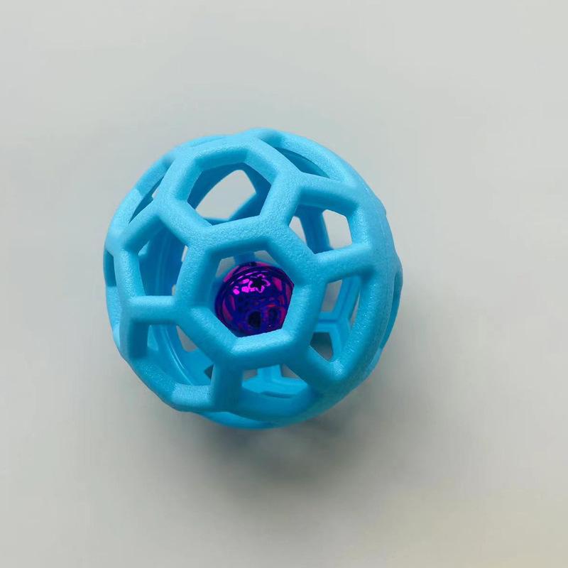 Kauspielzeug für Hunde, natürlicher TPR-Ball mit Glöckchen, interaktives Trainingsspiel für Haustiere, Katzen, die im Freien spielen, Zahnreinigung für Welpen, Molarenzubehör