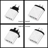 Multi-Port 5V 2.4A Reise-Ladegerät mit 3 USB- & Typ-C-Anschlüssen für EU-, US-, UK-Standards