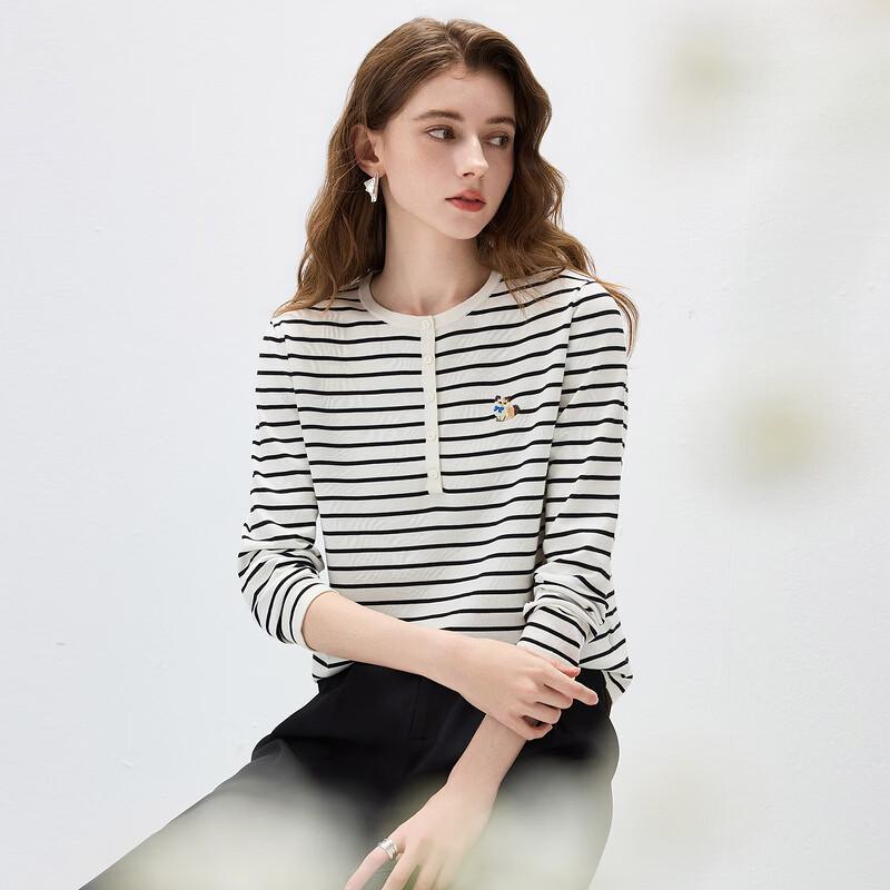 Komon Boca 2026 SS Women s Striped Mulberry Silk Knit Top XL