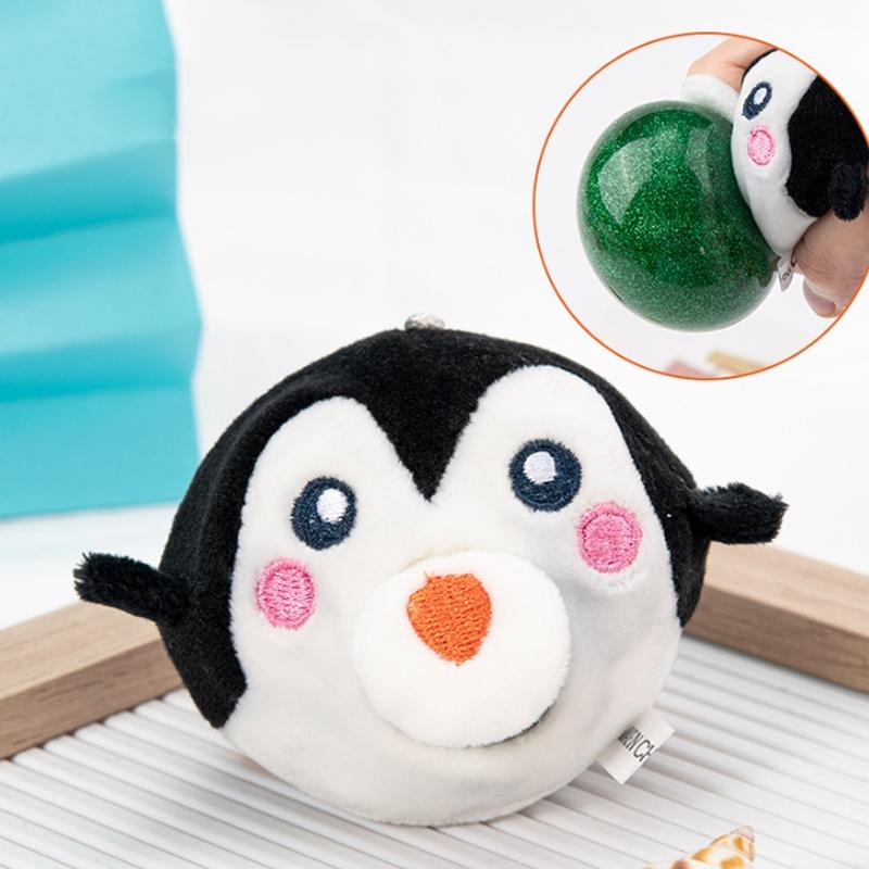 3.14in Cute Animal Anti-stress Squeeze Ball Plush Toy For Tactile Stimulation And Focus