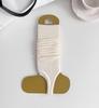 Ballet-Style Over-the-Knee Thin Summer Socks for Women - Solid Color, Calf-Slimming, Double-Needle Scrunch Design