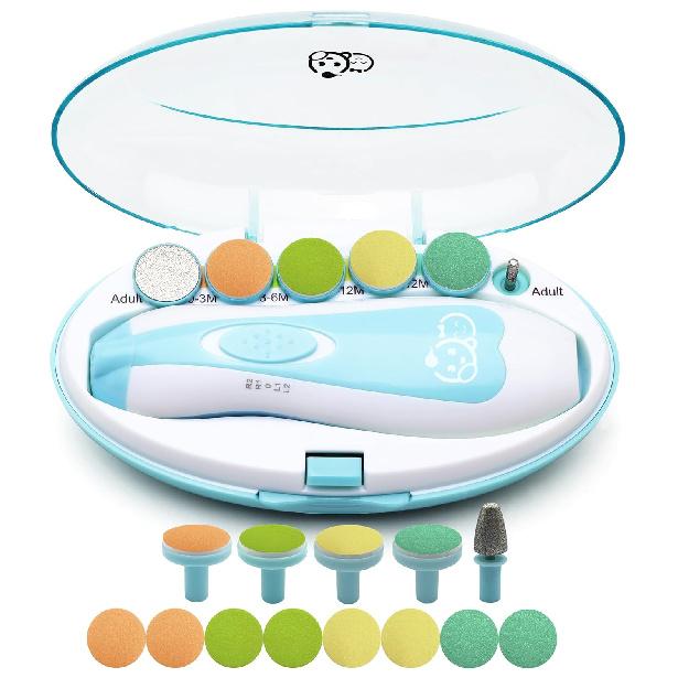 Baby Nail Trimmer 21 in 1, Usage Labeled Case & 13 Extra Replacement Tools, Royal Angels Baby Electric Nail File, Baby Nail Care, Nail Clipper
