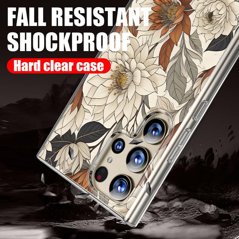 Small Flowers Pattern Phone Case For Samsung Galaxy S26 S25 S24 S23 Ultra S22 Plus S25 FE A56 A36 A26 A55 A54 A15 Clear PC Cover