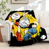 1pc Cuphead",Mugman",Art" Digital Print Flannel Blanket - Contemporary Style, Suitable for All Seasons, Perfect for Home, Travel, or Camping