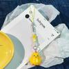 Cute Flocked 3D Resin Bear Keychain Sweet Creative Student Phone Chain Pendant Bag Accessory Phone Strap Gift