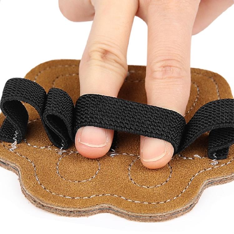 Hand Grip Pad Flexible Elastic Straps Fitness Hand Protector Four Finger Design Leather Layer For Gym Exercise Comfort