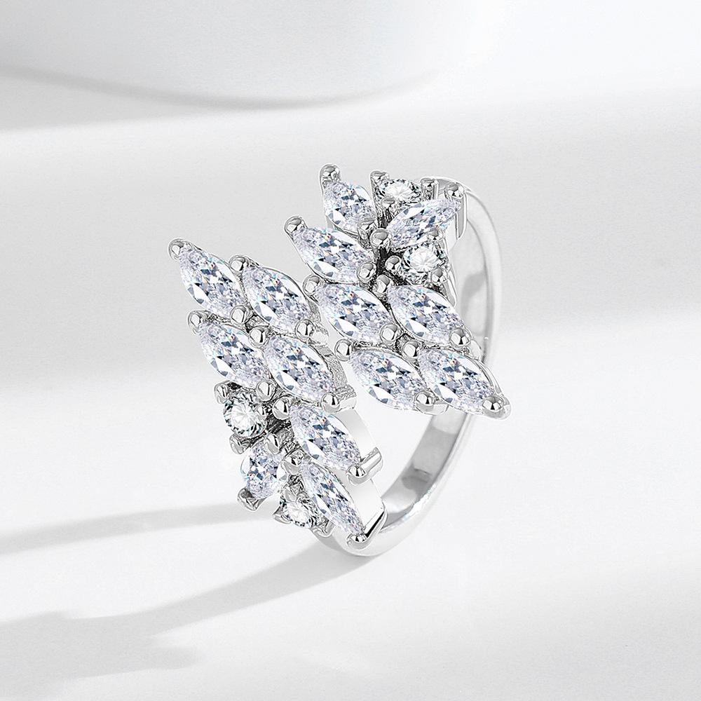 Silve Gorgeous Shiny Stone Zircom Ring For Women Engagement Wedding High Quality Fine Jewelry