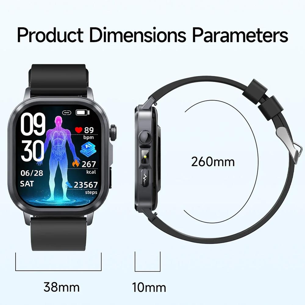 SACOSDING 2026 New Health Tracker Smart Watch Women Body Fat BMI Micro Physical Examination Bluetooth Call Smartwatch Men