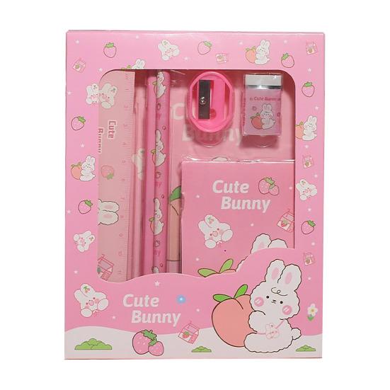 6 Stück Kinder Schreibwaren Geschenkset für Vorschule Kindergarten BPA-Freier Kunststoff Lernstift-Set in Niedlicher Cartoon-Box Praktische Schulmaterialien