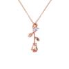 Hot Sell Rose Crystal Pendant Necklace Fashion Flower Charms Stainless Steel Choker Jewelry Party Gifts For Women Girls