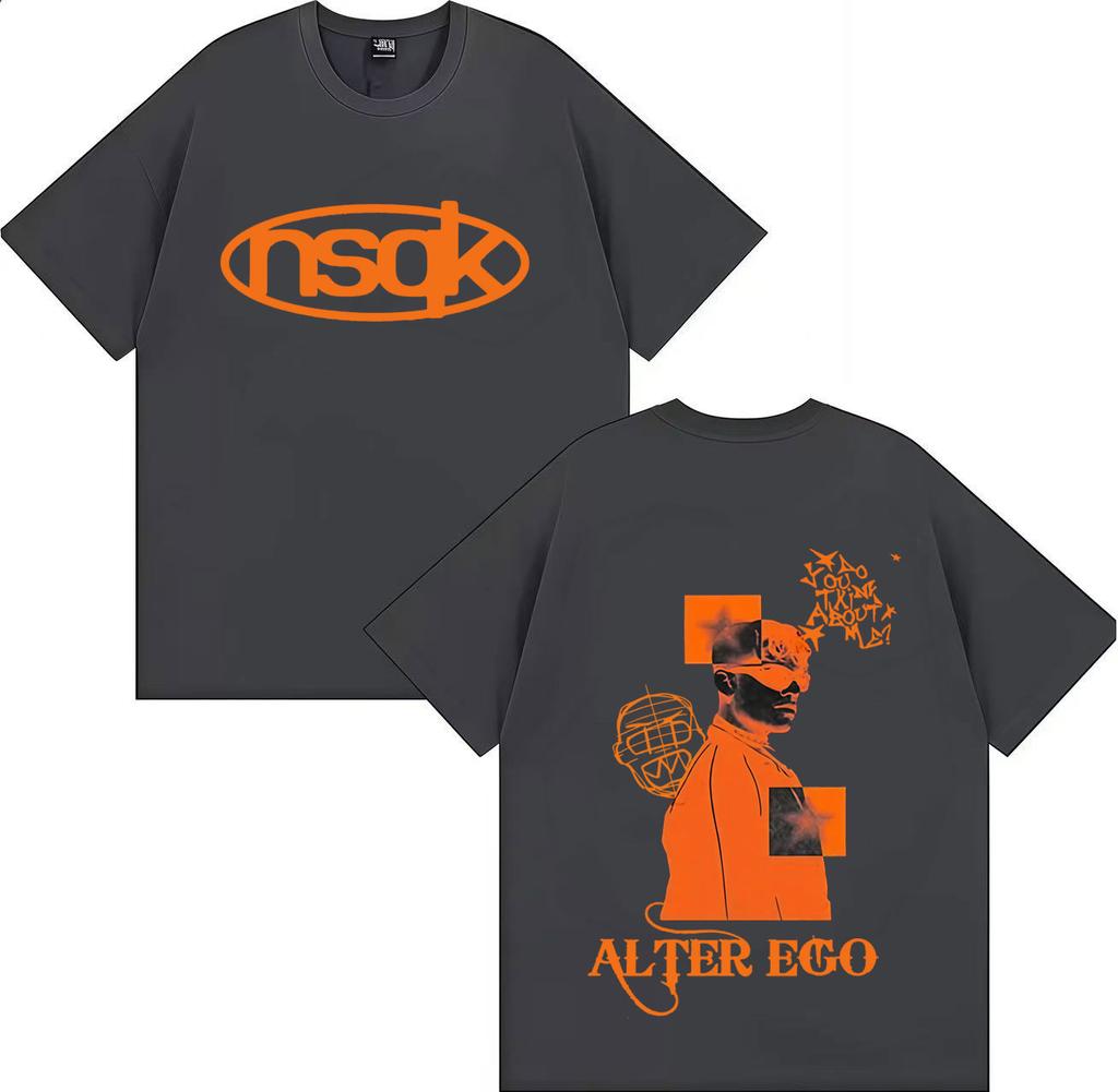 Rapper NSQK ALTER EGO Album Tour Graphic Y2K Gothic Tee Shirt Mens Women Cozy Aesthetic Streetwear Loose Short Sleeve Tshirts