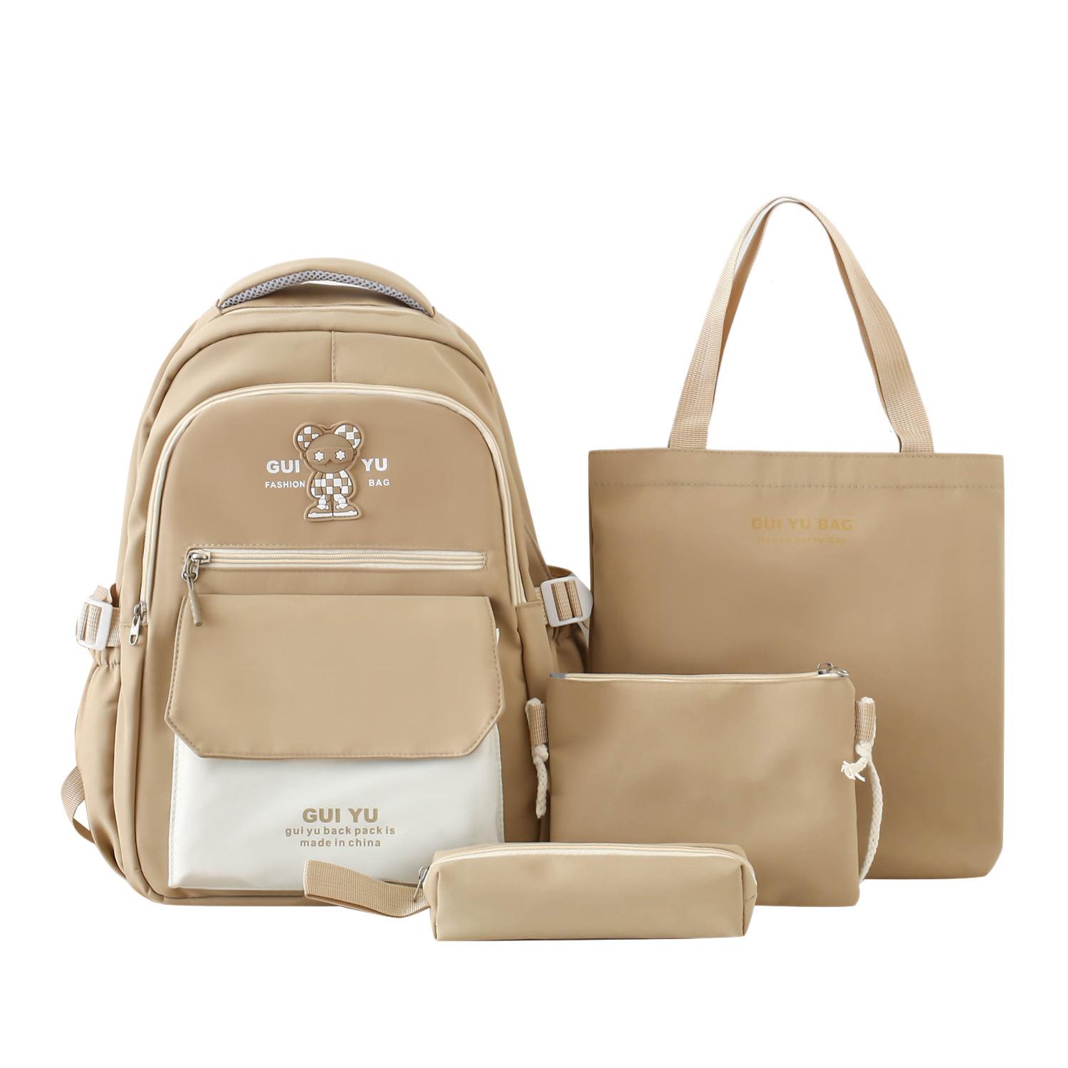 

Четырехпредметный школьный рюкзак для девочек, для учениц начальной школы, рюкзак для учениц средней школы, рюкзак в свежем студенческом стиле