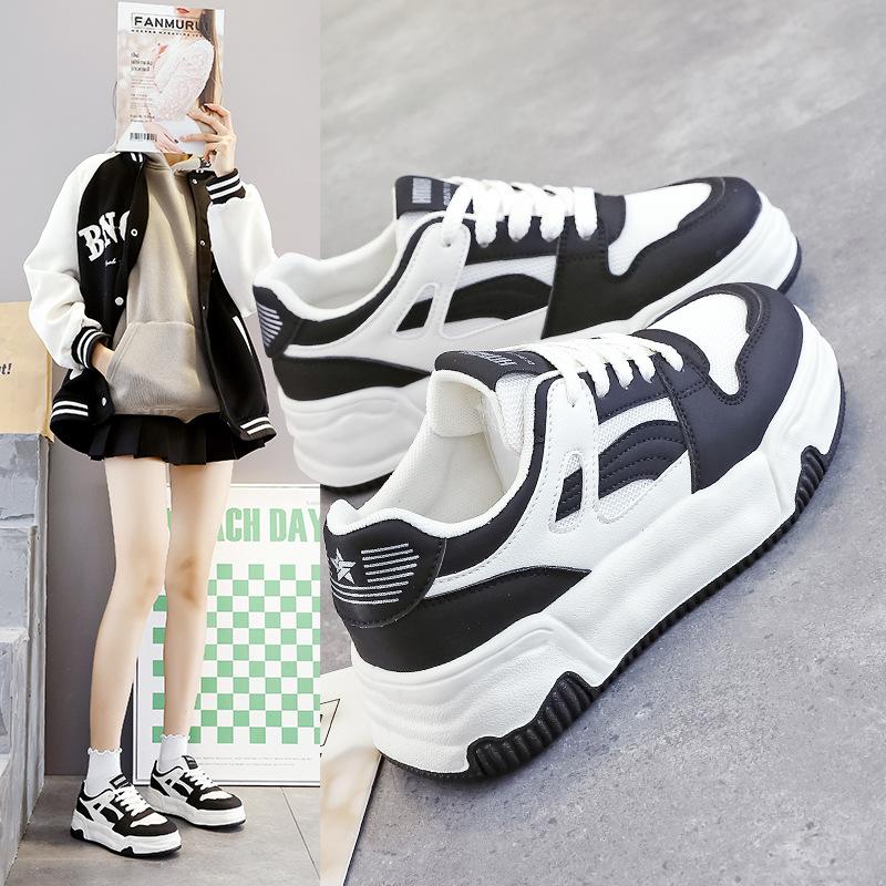 2025 spring new little white shoes women's versatile sports and leisure dad shoes board shoes ins trendy autumn models explosion 2608