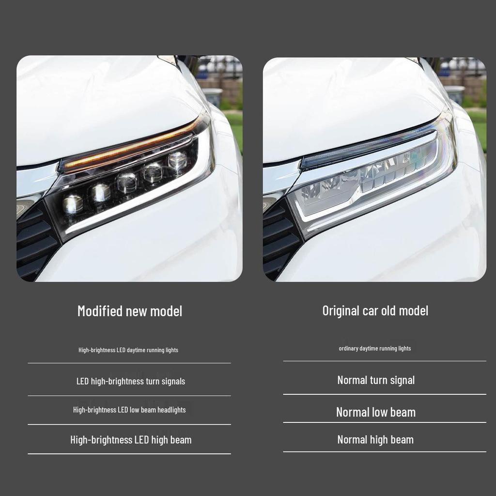 LED Crystal Lens Headlight with Flowing Turn Signals for 17-23 Honda Avancier