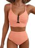 1Set Solid-color sexy gathered bikini swimsuit for women for beach wear