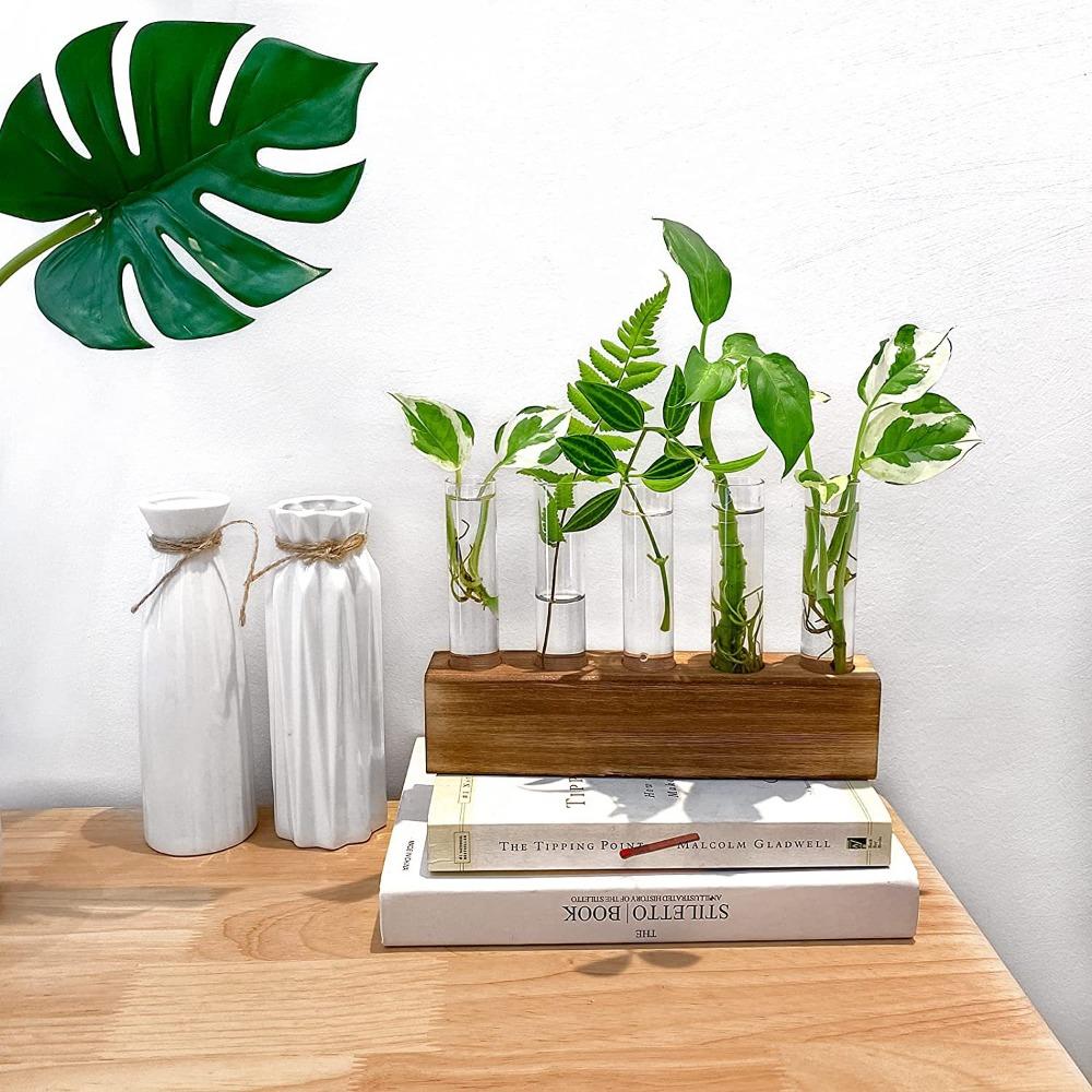 Transparent Glass Hydroponic Plants Container 3/4/5 Test Glass Tube Vases Test Tube Vases Weddings