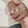925 Silber Verdrehte Croissant Ringe für Damen Herren Minimalistisch Klobig Geometrische Textur Vintage Schmuck Geschenk