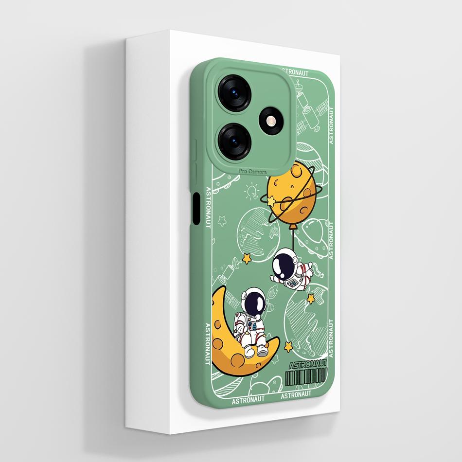 

For Tecno Spark 10 Pro 10C Phone Case Cute Cartoon Patterns Anti Drop Back Cover For Tecno Spark10 Soft Liquid Silicone Housing Tecno Spark 10C
