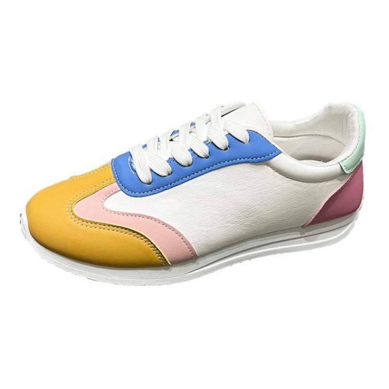 Women's Shoes, Women's Sneakers, Student Shoes, White Shoes, Low-top Round-toe Lace-up Casual Shoes