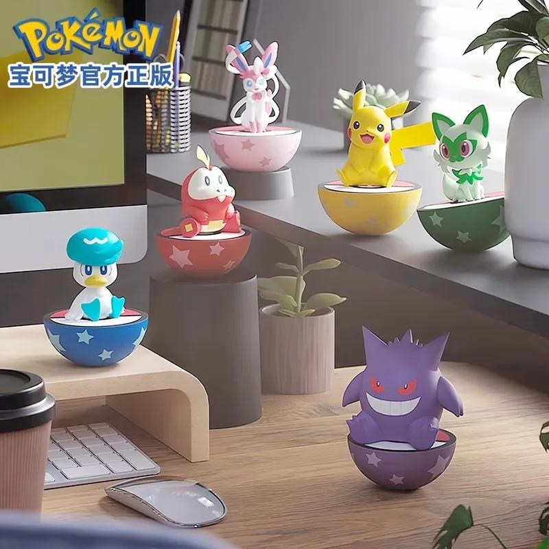 Pokémon-Anime-Becher-Ornament Pikachu Gengar Sylveon Sprigatito Wackelpuppenfigur Tischdekoration