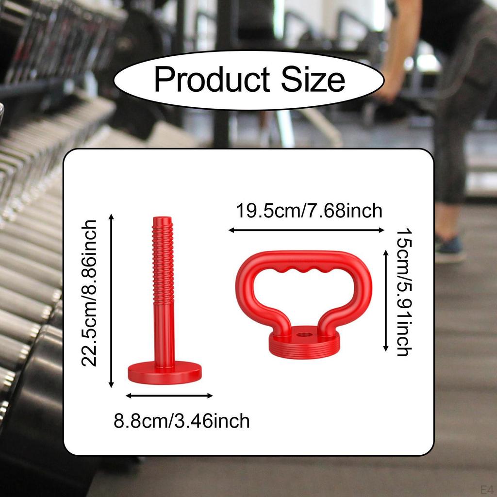 2 Pieces Adjustable Kettlebell Handles Dumbbell Converters Grips for Outdoor