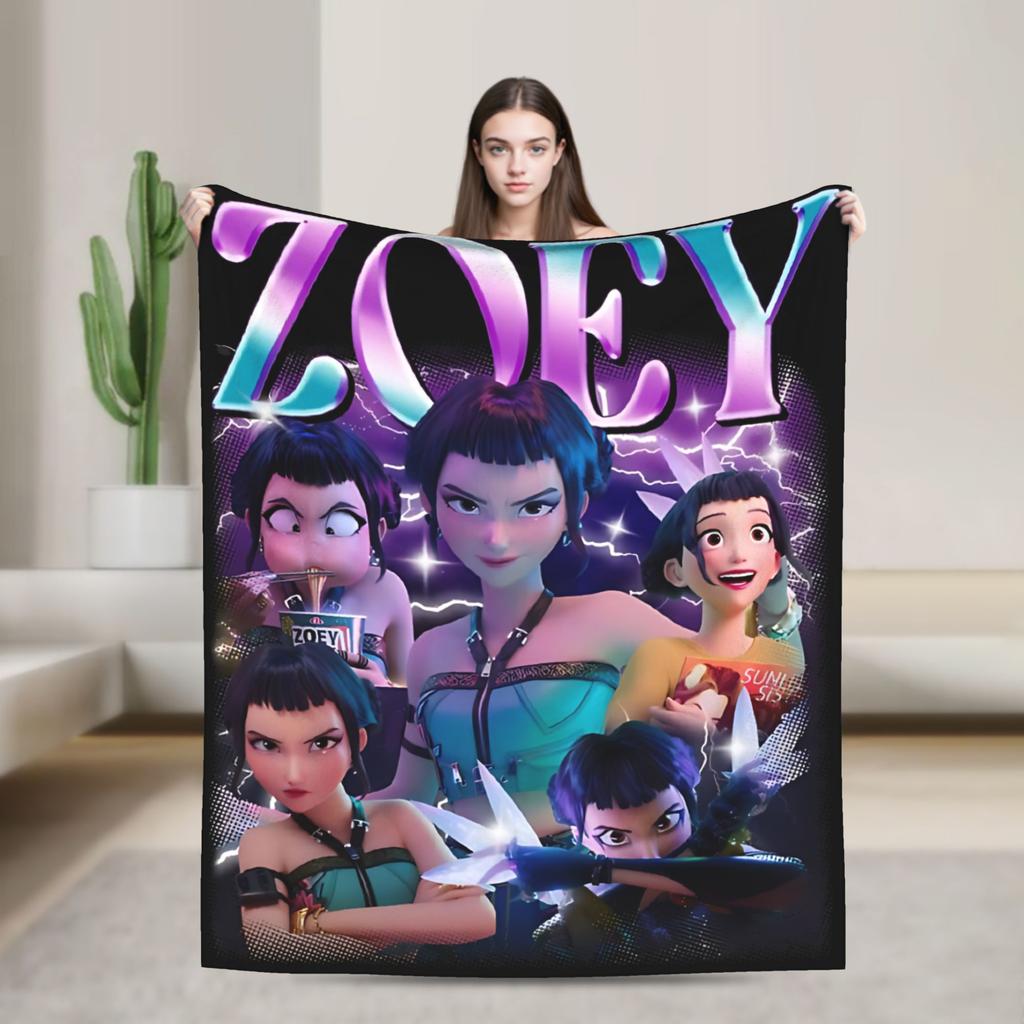 Saja Boys Kpop Demon Hunters Blankets  Flannel Awesome Soft Throw Blanket for Chair Covering Sofa  Winter