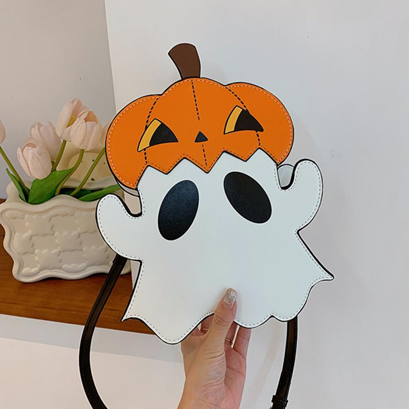 Halloween Shouder Bags Creative 3D Cartoon Pumpkin Ghost Design Cute Bags Women Phone Purses Novelty Personalized Candy Crossbody Bags