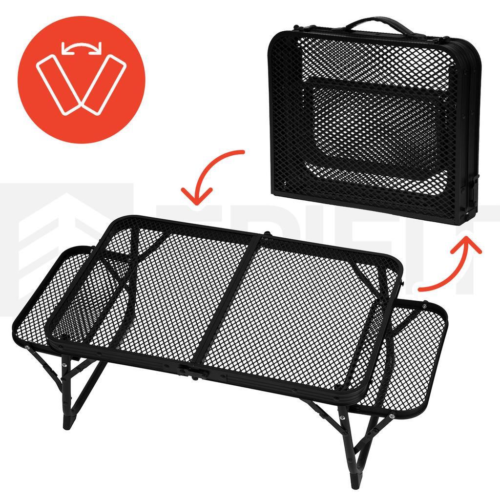 Epifit Flip 70 Folding Camping Table With Side Shelves