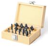 15pcs 8mm Shank Wood Cutting Mills Router Bit Set Trimming Straight Milling Cutter for Woodworking Wood Bits
