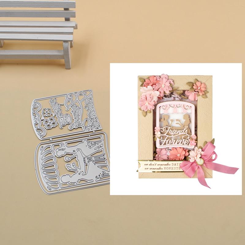 Friends Cafe Scene Metal Cutting Dies Stencils Scrapbook Photo Album Paper Card Decorative Embossing