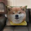 Cute Shiba Inu Meme Emoticons Pillow Case Double-Sided Printing Short Plush Sofa Cushion Cover Bedroom Bedside Pillow