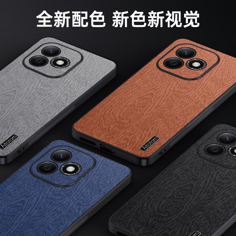 Luxury Tree Grain Leather Case For Honor 600 Lite Shockproof Anti-fall Lens Full Protection Cover Bumper For Honor 600 Lite