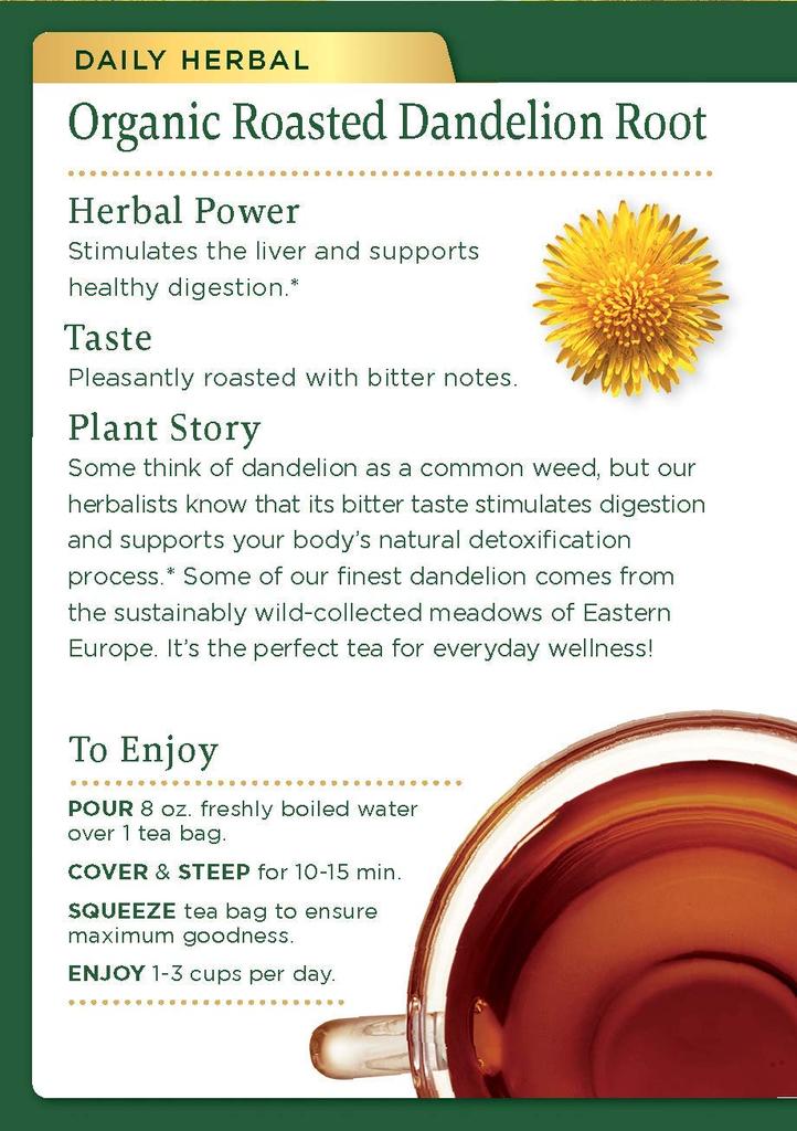 Alisan Organic Dandelion Tea 24g x16 bags Organic Herbal Tea JAS Certified Caffeine Free (Organic Product)