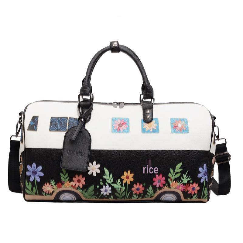 Cross-border Fashion Floral Shoulder Bag 2026 - Large Capacity Travel & Fitness Handbag