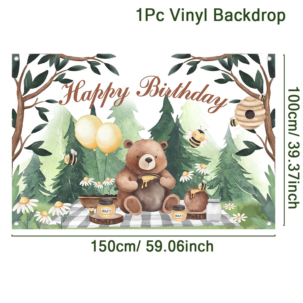 

Лесной фон Декорации для лесной вечеринки Фон для фотостудии с медведем Фотография Джунгли Сафари Декор для вечеринки в честь рождения ребенка