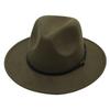 Wholesale Children'S Catwalk Top Hat Belt Buckle Stage Felt Hat Parent-Child Leisure Woolen Hat Big Eaves Jazz Hat Men And Women