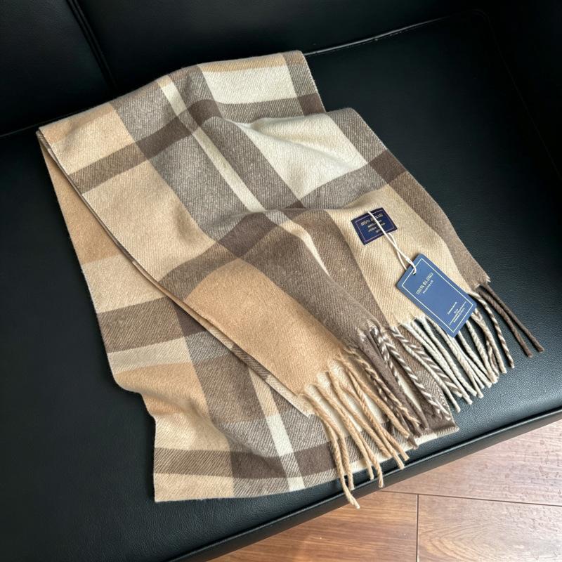 Plaid scarf female Korean atmosphere warm new dry powder autumn and winter Korean version soft fringed shawl