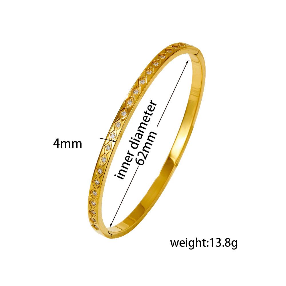 2026 Personalized Diamond-encrusted Diamond Bracelet, Simple European and American Ins Style High-end Niche Fashion Jewelry