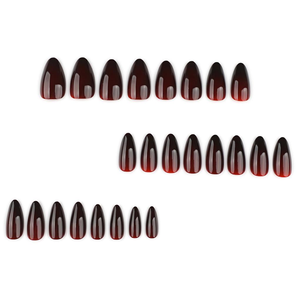 Gothic black smudge gradual change hot-selling wearing nail art nail piece short almond nail piece
