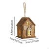 Christmas Lighted Village House, Wooden Tree Hanging Decoration for Bedroom Winter Room