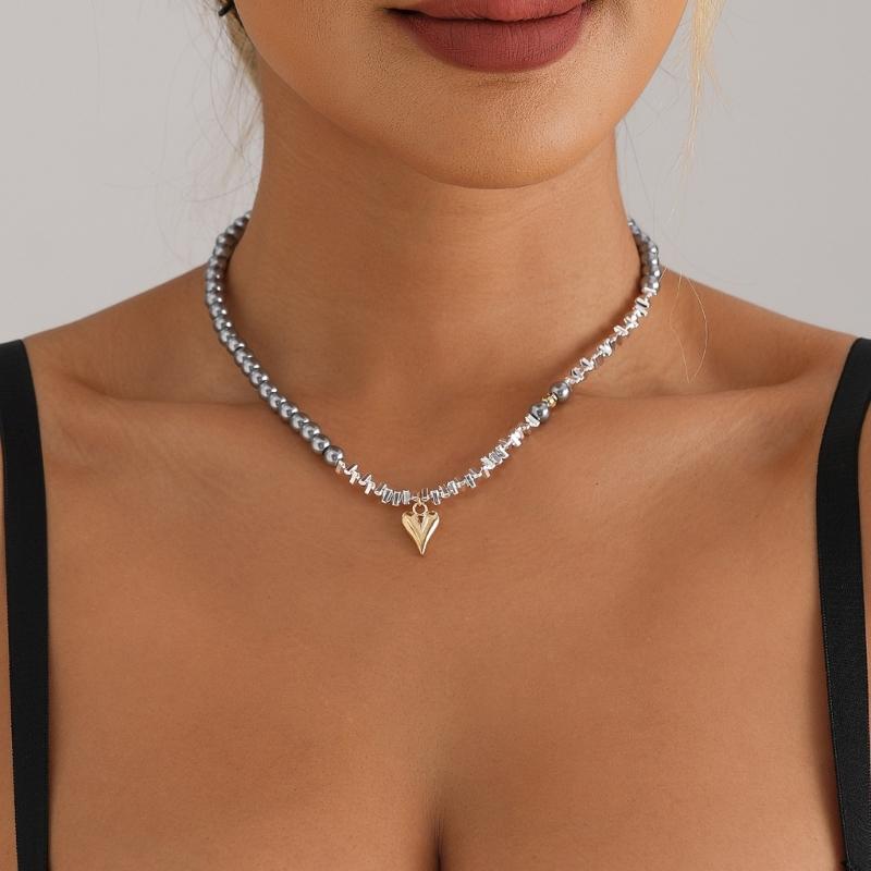 Handmade Neck Jewelry Elegant Beads ecklace Everyday Wear Necklace Neck Chain Youthful Women Accessories Alloy Texture