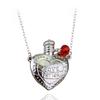 Love Potion Heart Bottle Pendant Necklace Chain for Lover's Jewelry Accessories