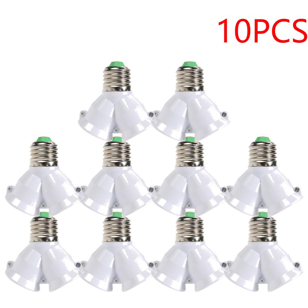 1-10PCS E27 Conversion Head Bulb Socket 2 in 1 lamp Holder Extender Distributor Converter Plug Light Base for LED Bulb Splitter