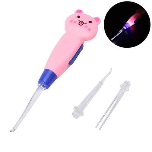 Baby Kids Led Flashlight Ear Pick Ear Wax Curette Remover Cleaner Health Care,