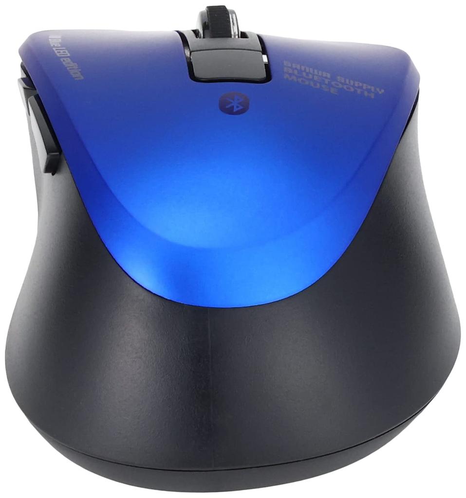 Sanwa Supply Bluetooth Blue 5 2400dpi 5.0 Mouse, Quiet, LED, Buttons, (3-Level Switching), Compact, Blue, MA-BTBL155BL